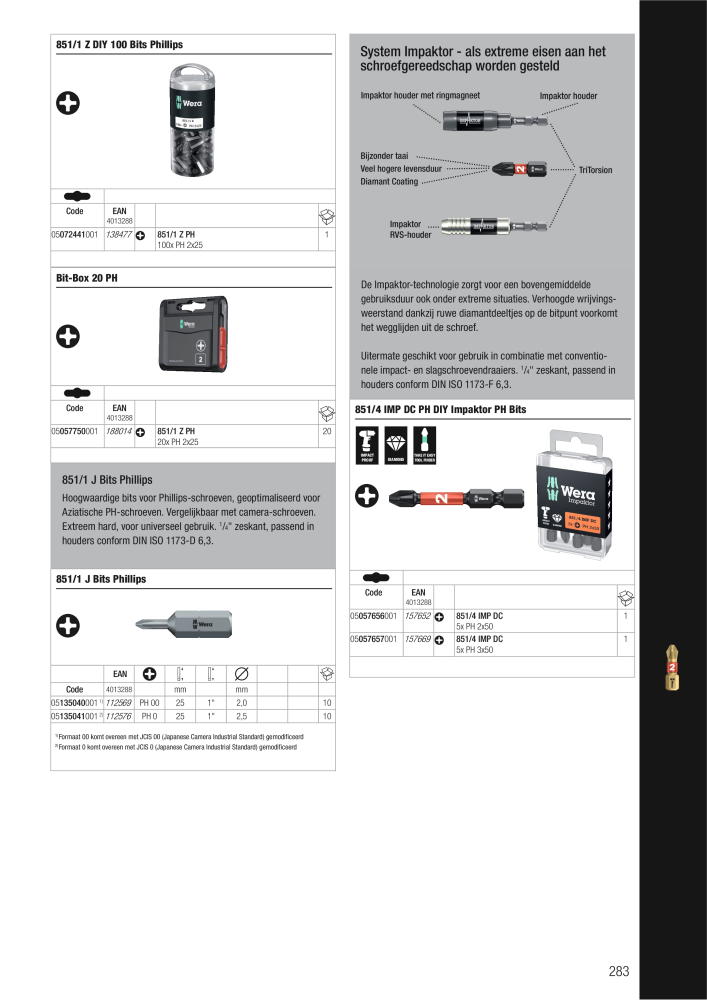 WERA hoofdcatalogus Č. 2641 - Strana 283