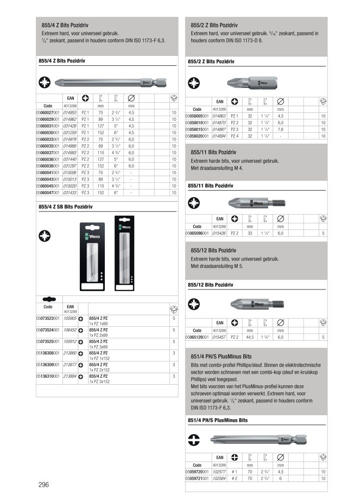 WERA hoofdcatalogus Nº: 2641 - Página 296