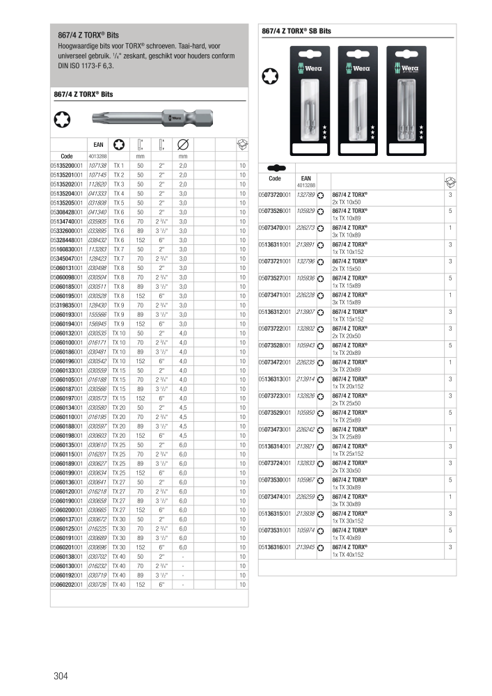 WERA hoofdcatalogus NR.: 2641 - Side 304