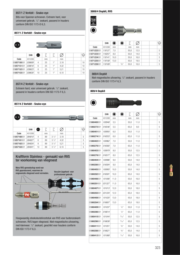 WERA hoofdcatalogus NO.: 2641 - Page 323