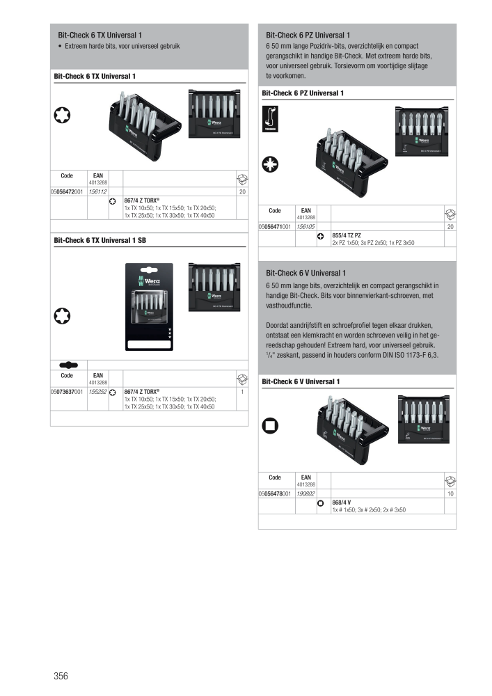 WERA hoofdcatalogus NO.: 2641 - Page 356