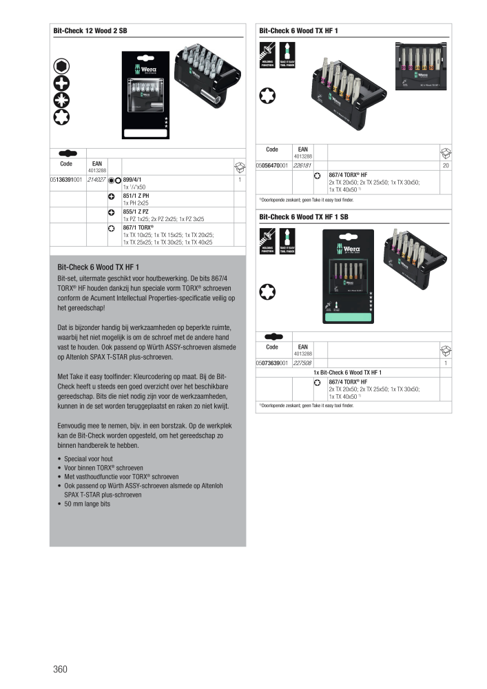 WERA hoofdcatalogus NR.: 2641 - Strona 360