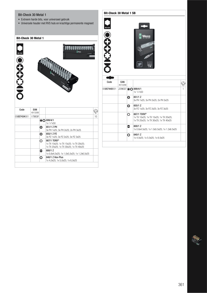 WERA hoofdcatalogus NR.: 2641 - Seite 361
