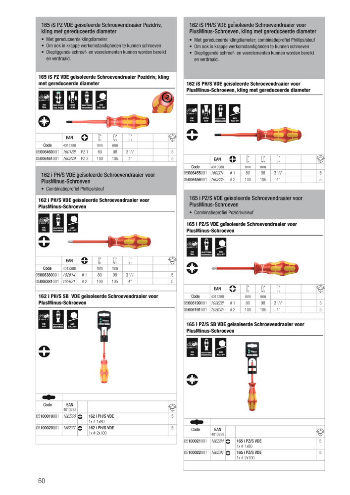 WERA hoofdcatalogus Č. 2641 - Strana 60