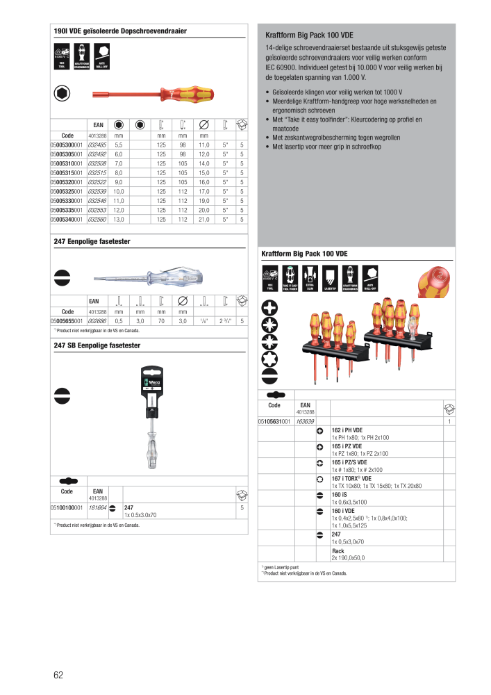 WERA hoofdcatalogus Č. 2641 - Strana 62