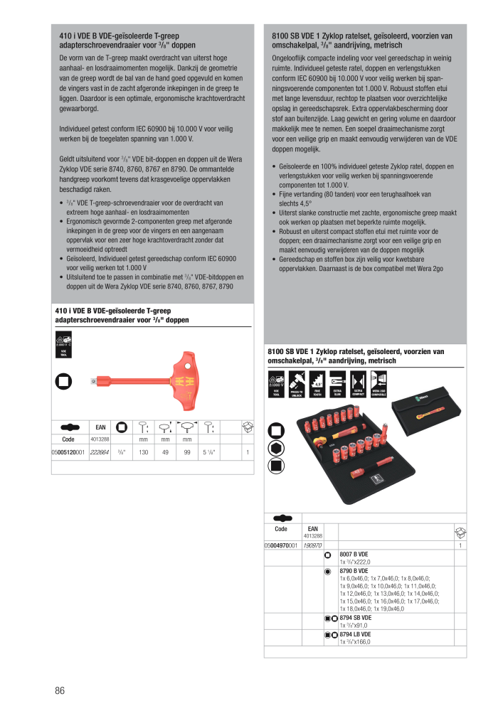 WERA hoofdcatalogus Č. 2641 - Strana 86
