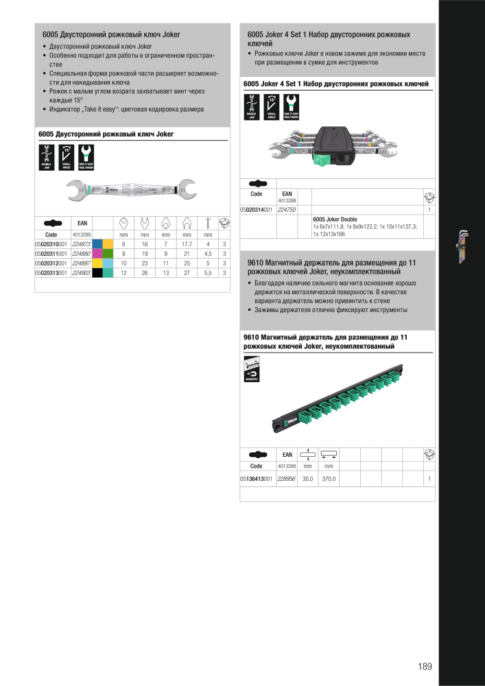 основной каталог WERA Nb. : 2643 - Page 189