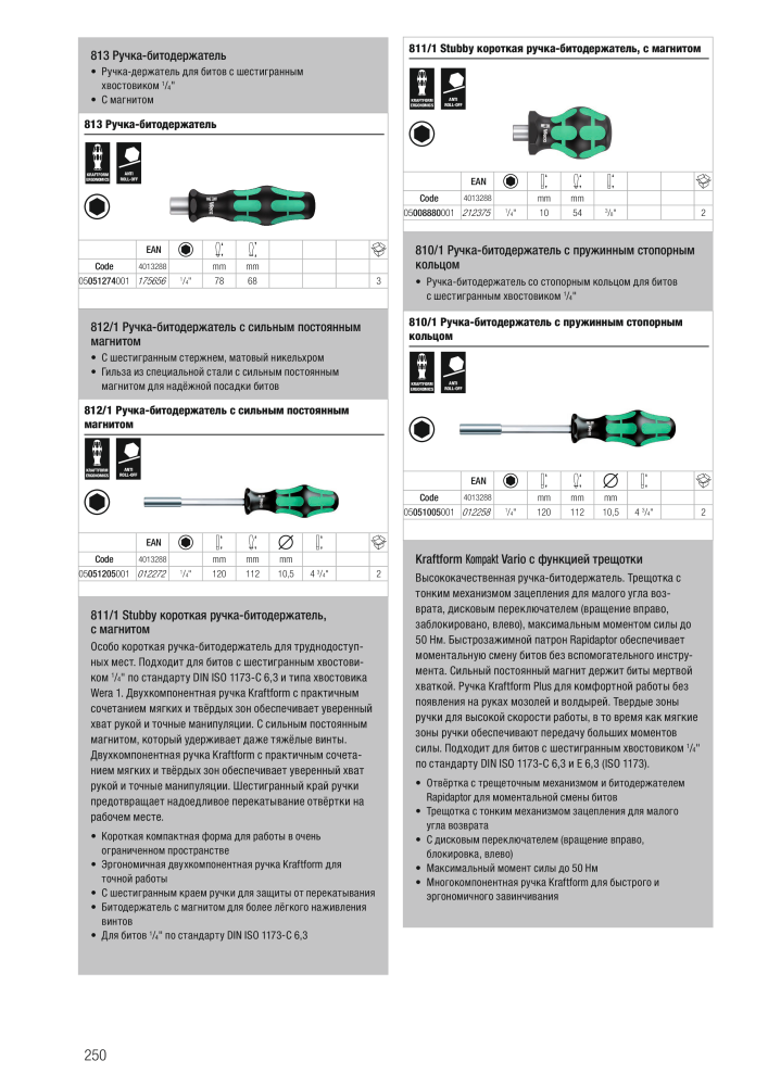 основной каталог WERA NEJ.: 2643 - Sida 250