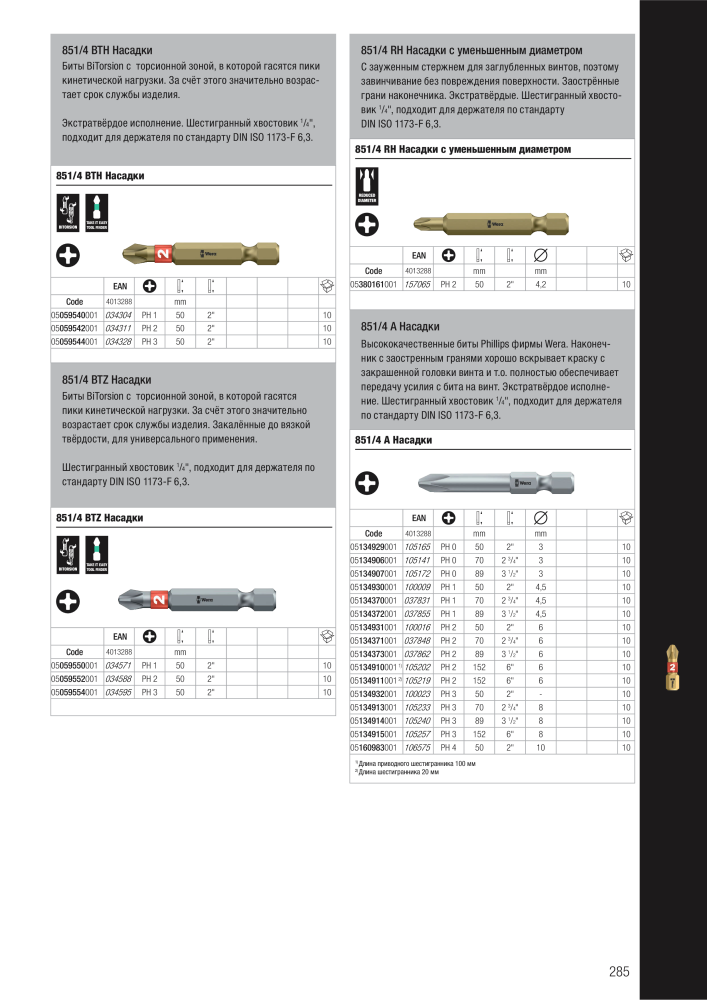 основной каталог WERA Nb. : 2643 - Page 285