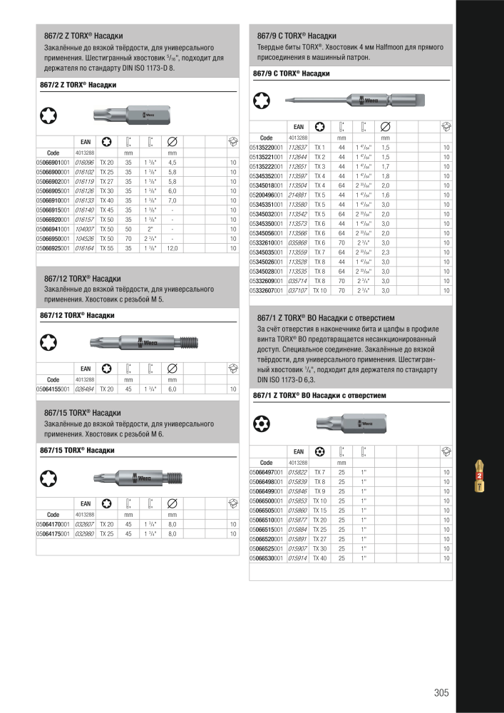 основной каталог WERA Č. 2643 - Strana 305