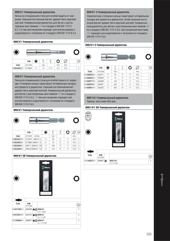 основной каталог WERA NO.: 2643 - Page 333