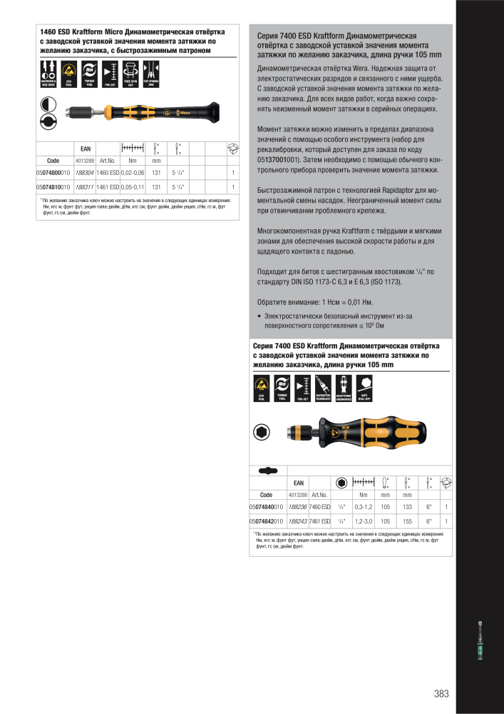 основной каталог WERA NR.: 2643 - Seite 383