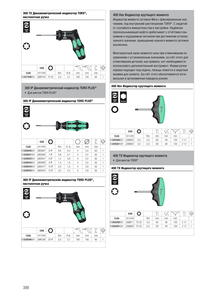 основной каталог WERA NR.: 2643 - Seite 388