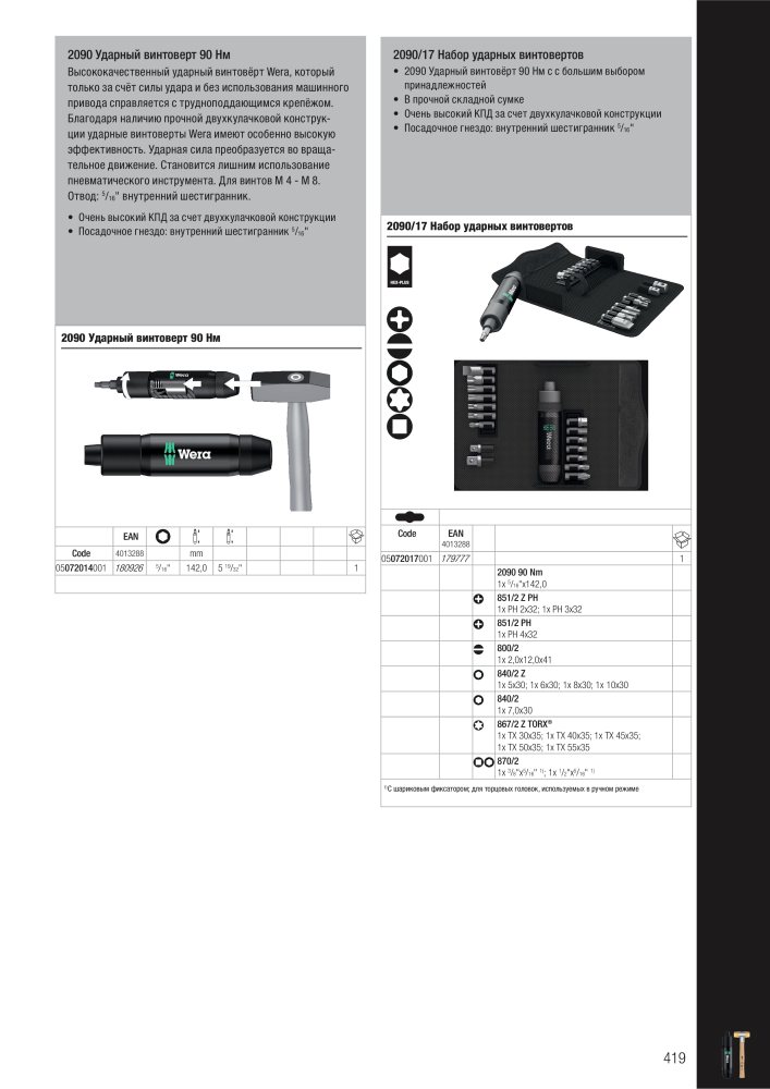 основной каталог WERA Nº: 2643 - Página 419