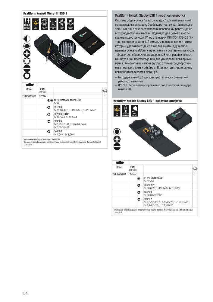 основной каталог WERA Nb. : 2643 - Page 54