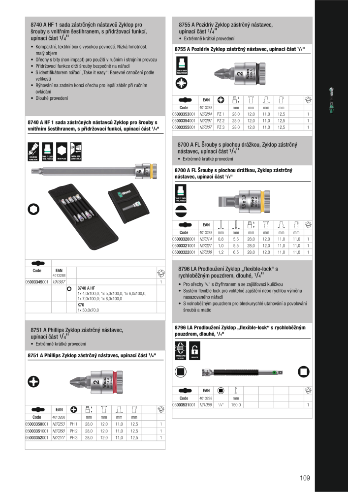 Hlavní katalog WERA Č. 2644 - Strana 109