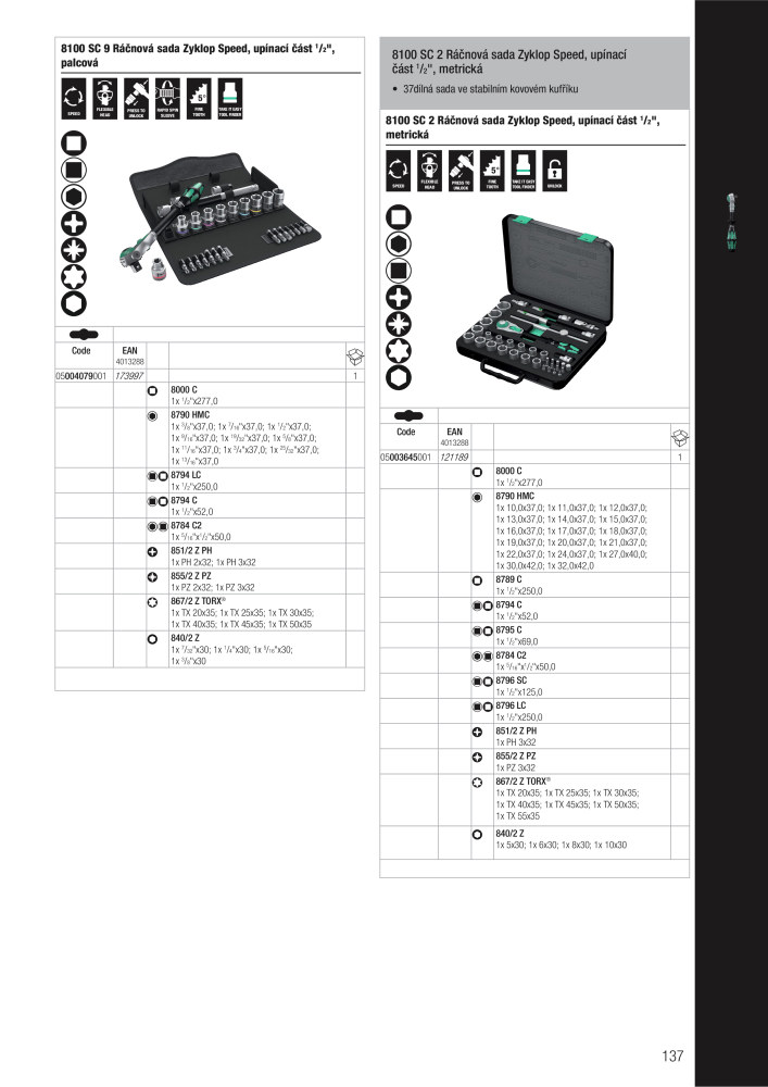 Hlavní katalog WERA Nº: 2644 - Página 137