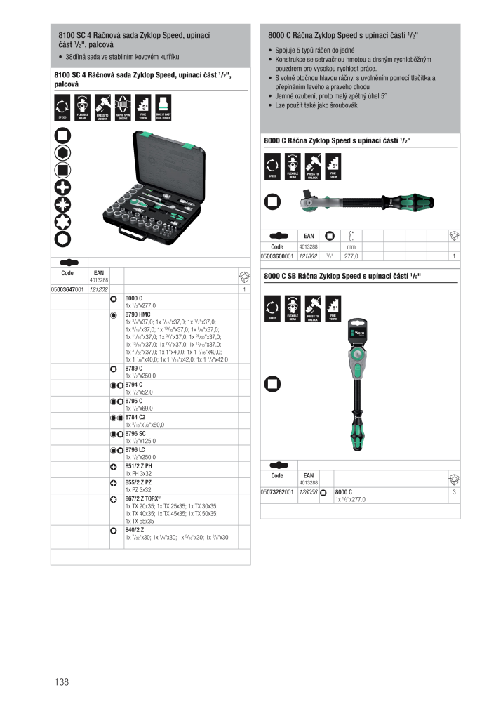 Hlavní katalog WERA NEJ.: 2644 - Sida 138