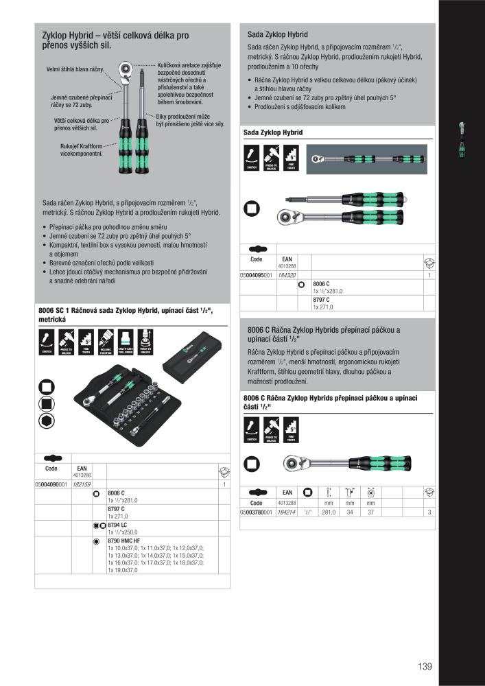 Hlavní katalog WERA Nº: 2644 - Página 139