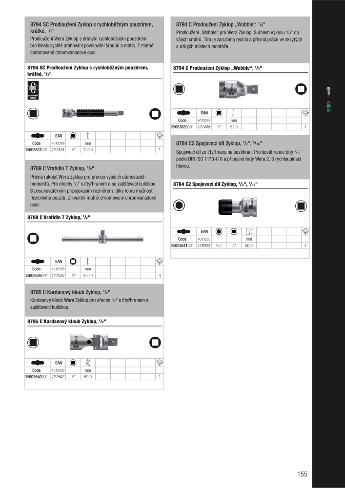 Hlavní katalog WERA NEJ.: 2644 - Sida 155