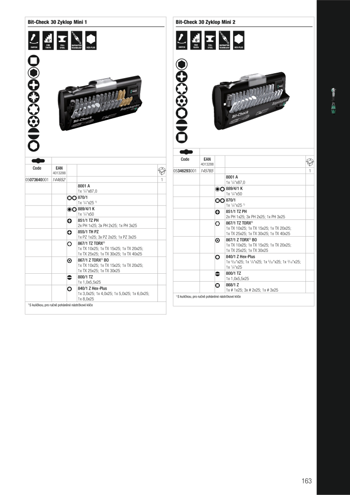 Hlavní katalog WERA NR.: 2644 - Side 163