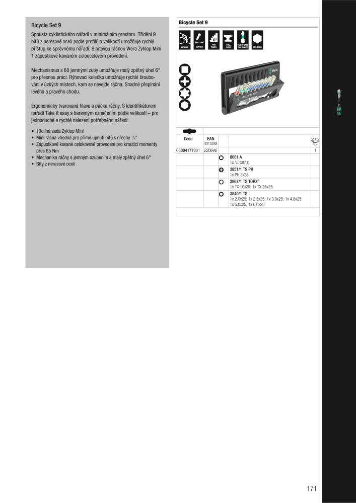 Hlavní katalog WERA NR.: 2644 - Strona 171