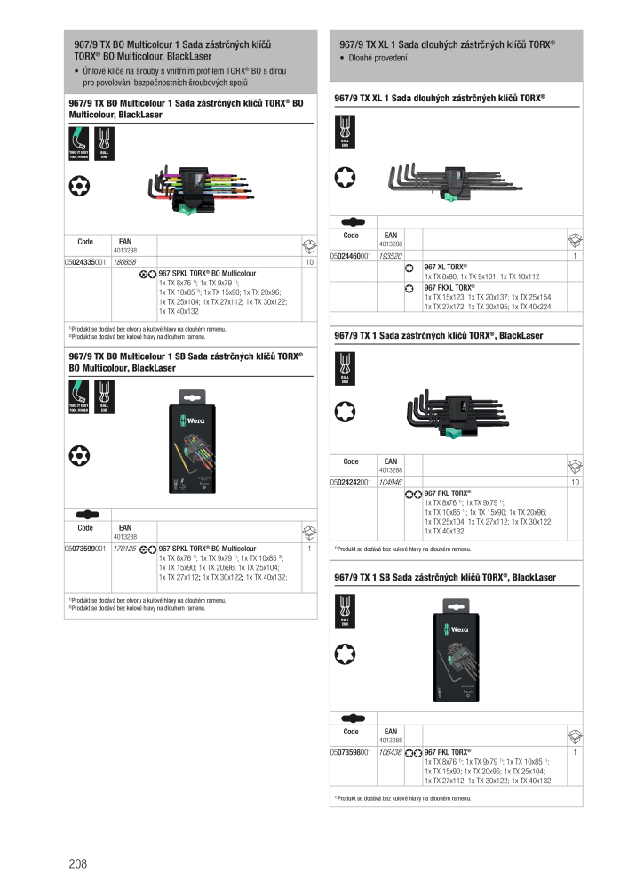 Hlavní katalog WERA Č. 2644 - Strana 208