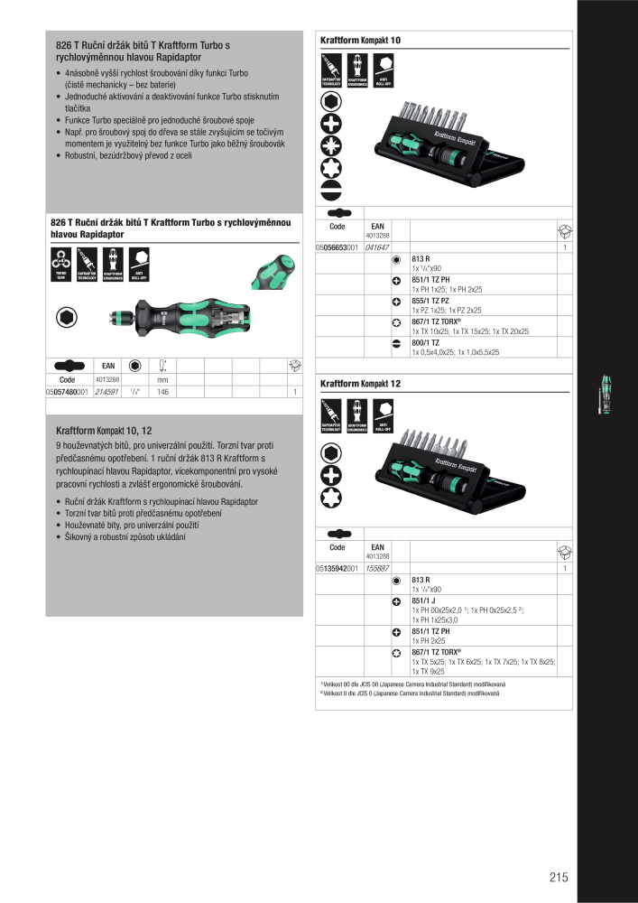 Hlavní katalog WERA Nº: 2644 - Página 215