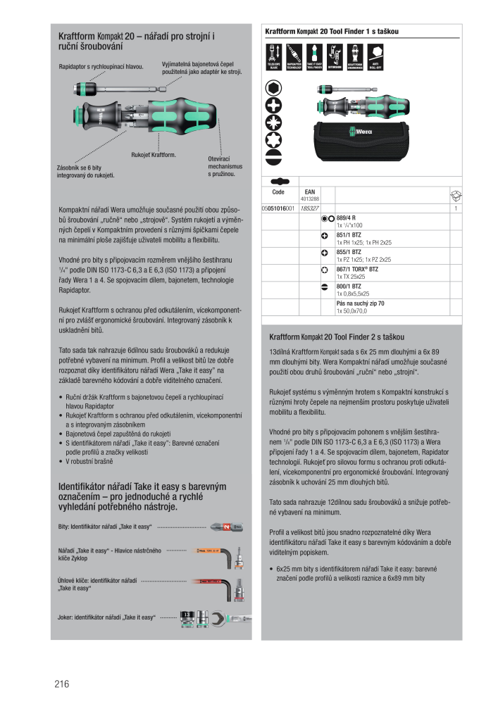 Hlavní katalog WERA NR.: 2644 - Pagina 216