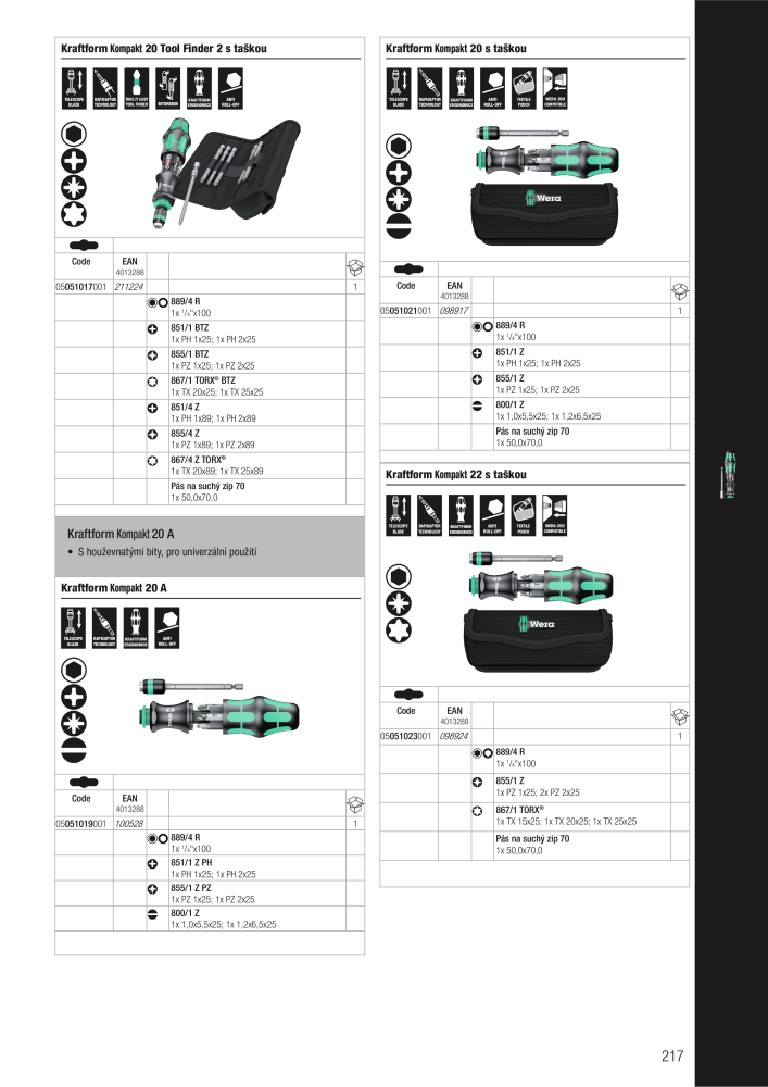 Hlavní katalog WERA NR.: 2644 - Pagina 217