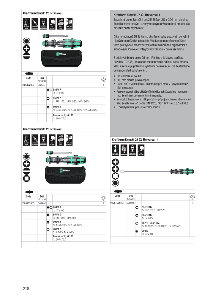 Hlavní katalog WERA NR.: 2644 - Seite 218