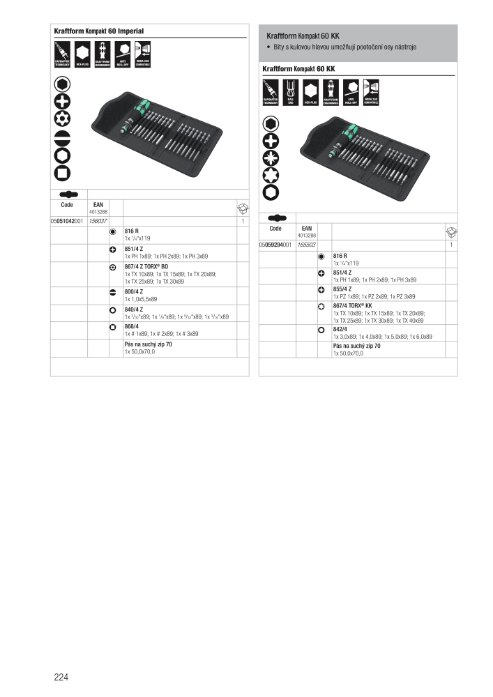 Hlavní katalog WERA NO.: 2644 - Page 224