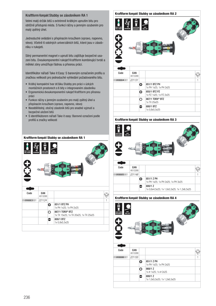 Hlavní katalog WERA NR.: 2644 - Strona 236