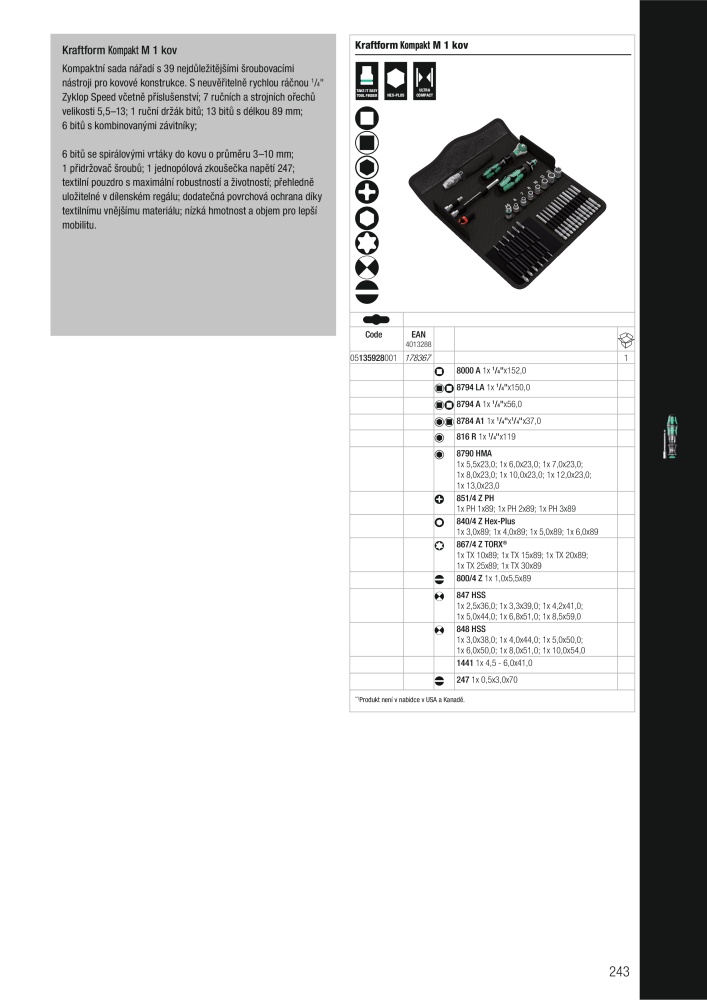 Hlavní katalog WERA Nb. : 2644 - Page 243