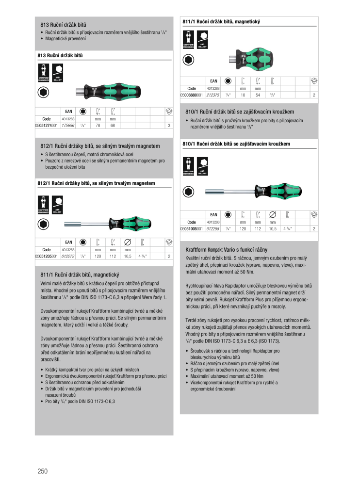 Hlavní katalog WERA Č. 2644 - Strana 250