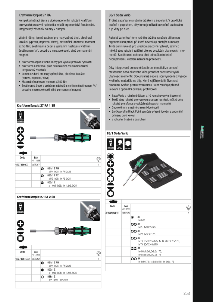 Hlavní katalog WERA NR.: 2644 - Seite 253