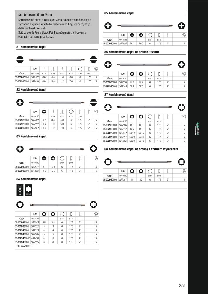 Hlavní katalog WERA NR.: 2644 - Pagina 255