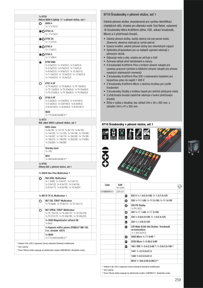 Hlavní katalog WERA Č. 2644 - Strana 259