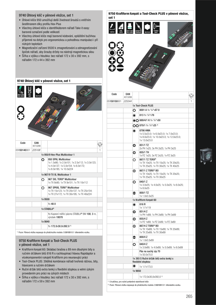 Hlavní katalog WERA NR.: 2644 - Seite 265