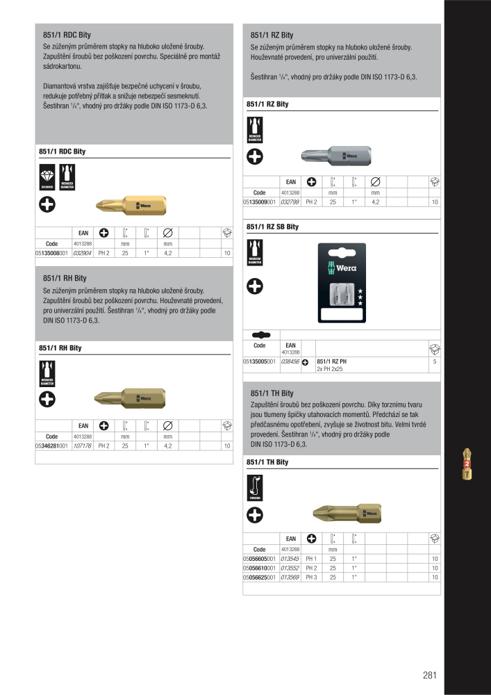 Hlavní katalog WERA NR.: 2644 - Seite 281