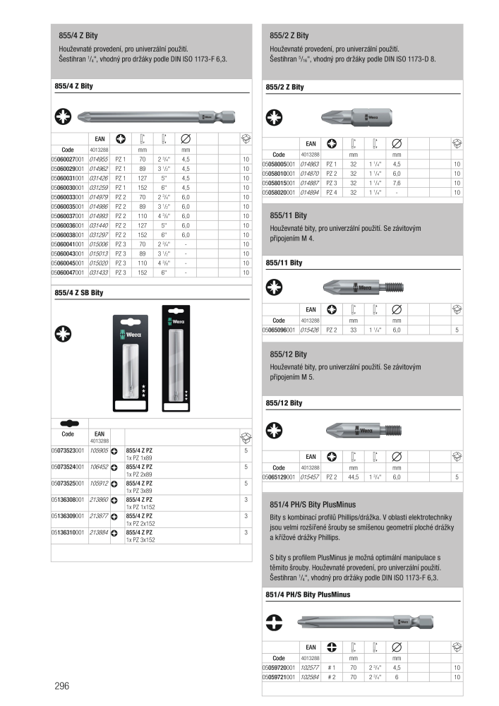 Hlavní katalog WERA NR.: 2644 - Strona 296