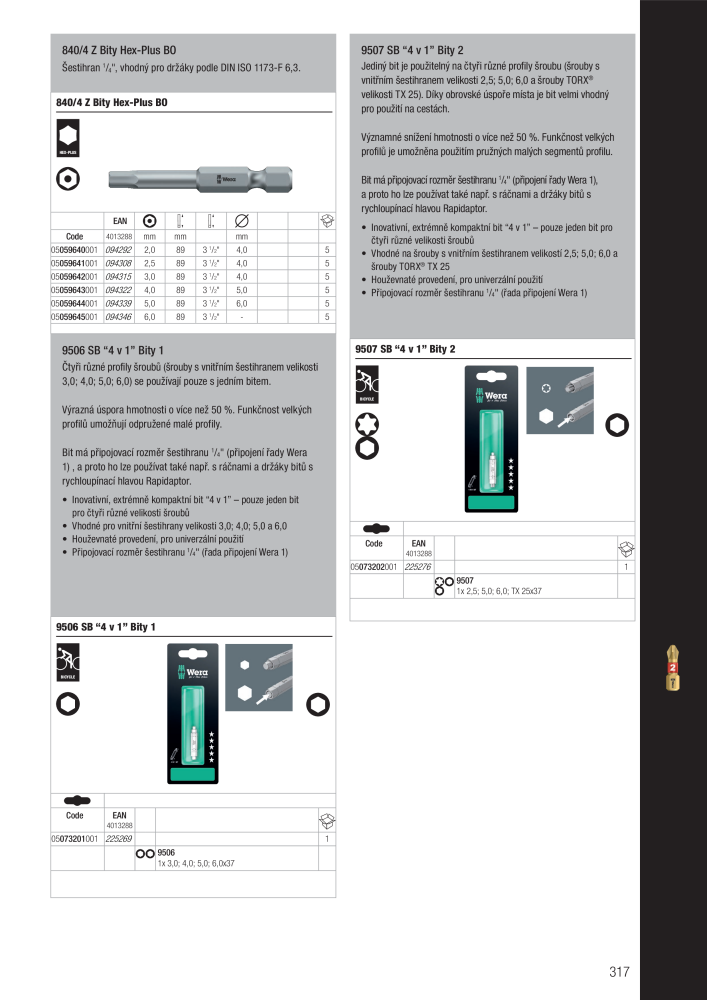 Hlavní katalog WERA NR.: 2644 - Side 317