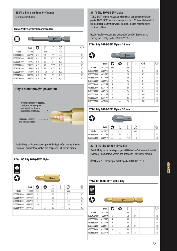 Hlavní katalog WERA NR.: 2644 - Seite 321