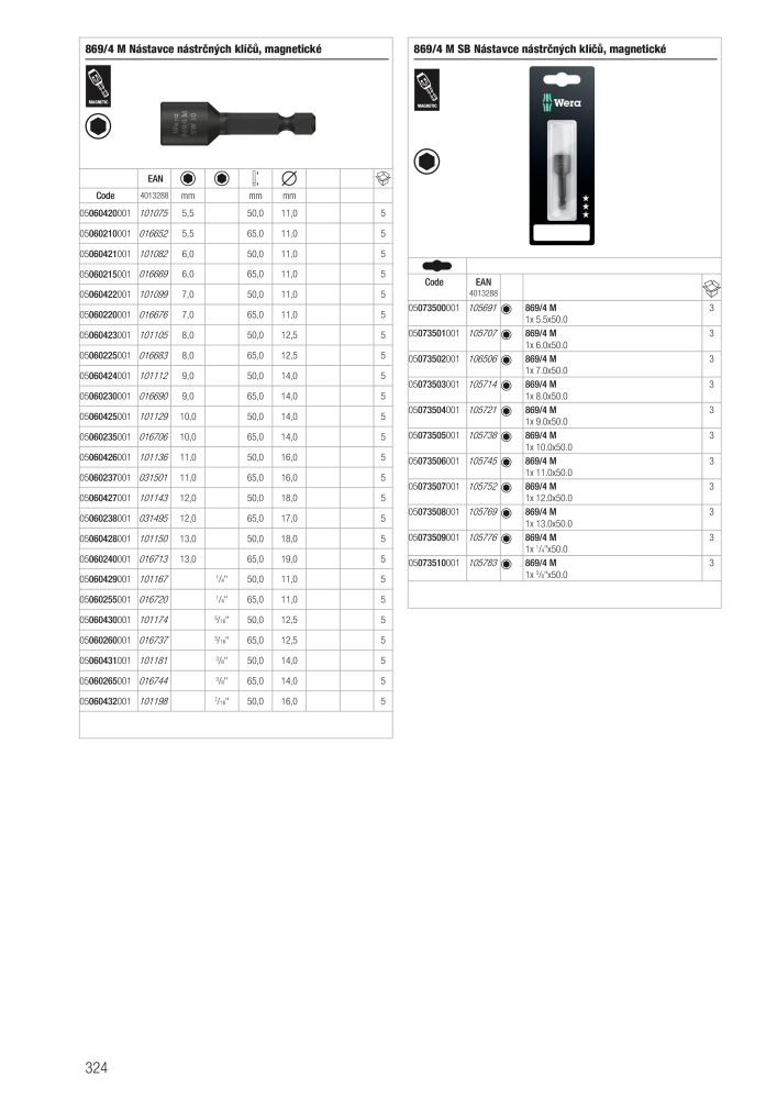 Hlavní katalog WERA NEJ.: 2644 - Sida 324