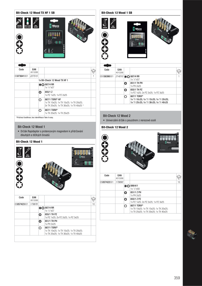 Hlavní katalog WERA NR.: 2644 - Pagina 359