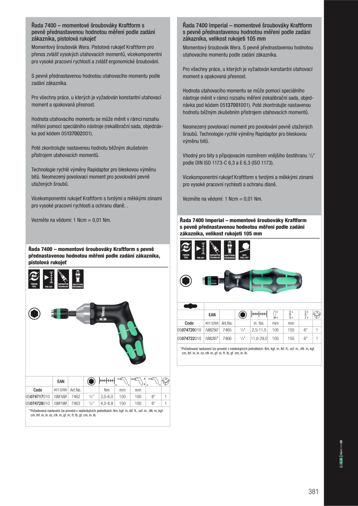 Hlavní katalog WERA NR.: 2644 - Seite 381