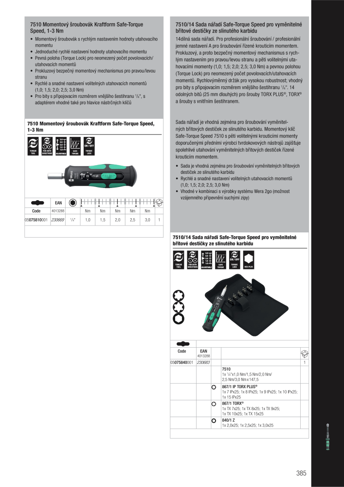 Hlavní katalog WERA Nº: 2644 - Página 385