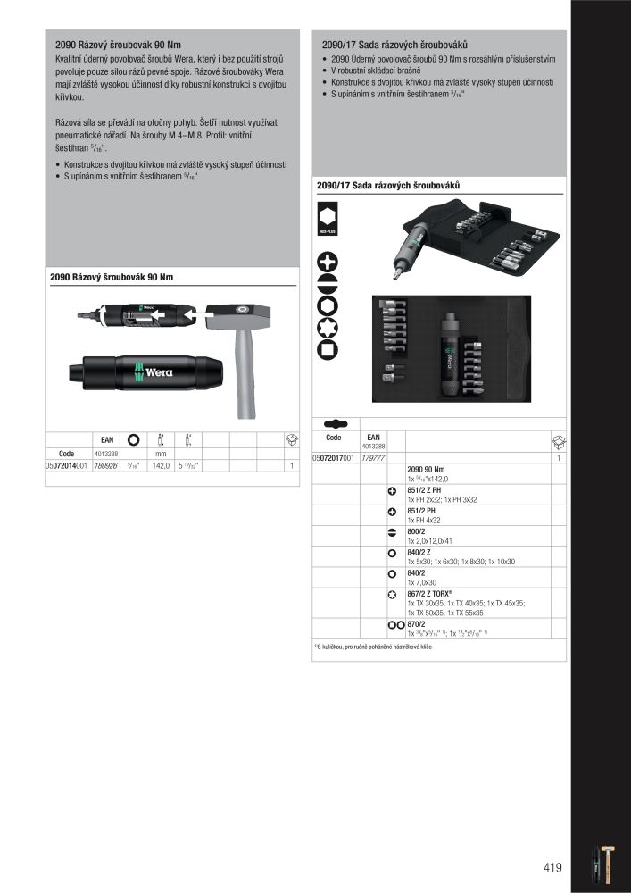 Hlavní katalog WERA NR.: 2644 - Seite 419