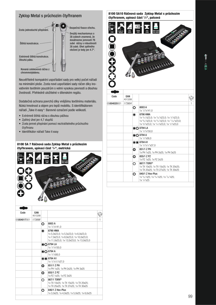 Hlavní katalog WERA n.: 2644 - Pagina 99