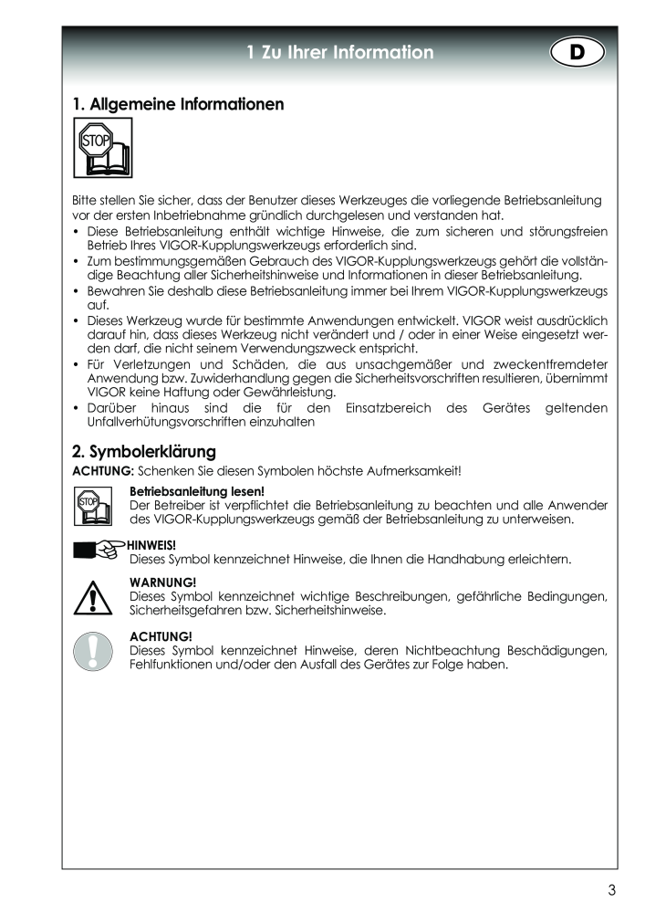 Betriebsanleitung SAC-Kupplungs- Werkzeug-Satz NR.: 28 - Seite 3